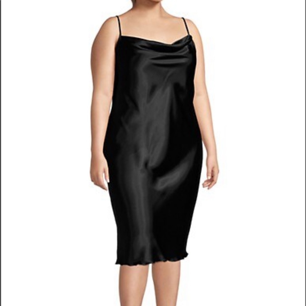 Bebe size 3x black satin slip dress